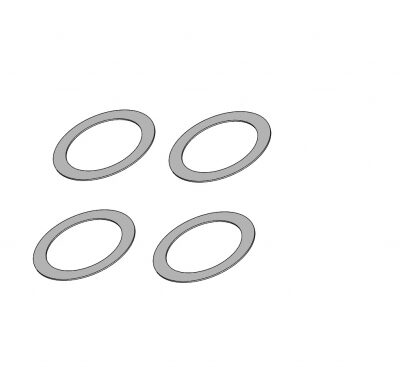 SH0.1 6x8x0.1mm Shim x 4