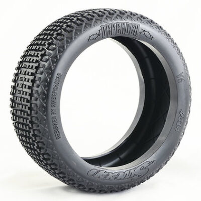 Комплект клееных колес трагги 1/8 Sweep Defender-T Blue (Medium) на белых дисках