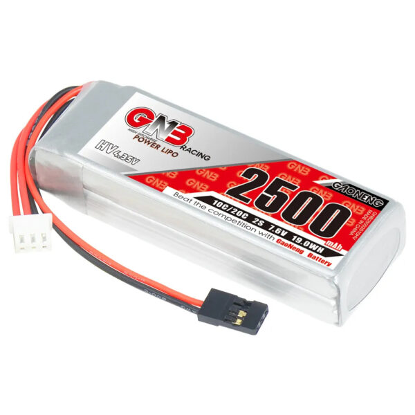 GAONENG GNB 2S 7.6V 2500mAh 10C LiPo аккумулятор с разъемом JR для передатчиков и приемников нитро моделей