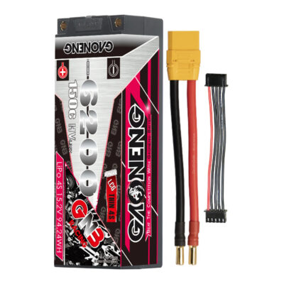 GAONENG GNB LiHV 4S 15.2V 6200mAh 150C 5mm Bullet LCG Thin 4S Hard Case LiPo Battery
