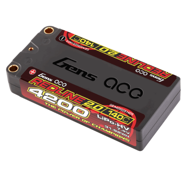 Gens ace Redline 2.0 Series 4200mAh 2S1P 7.6V 140C HardCase HV Lipo — изображение 2