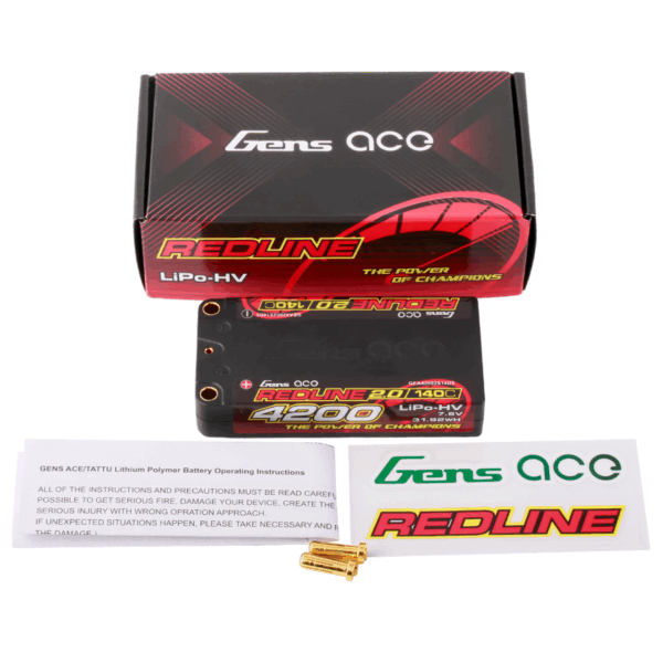 Gens ace Redline 2.0 Series 4200mAh 2S1P 7.6V 140C HardCase HV Lipo — изображение 3