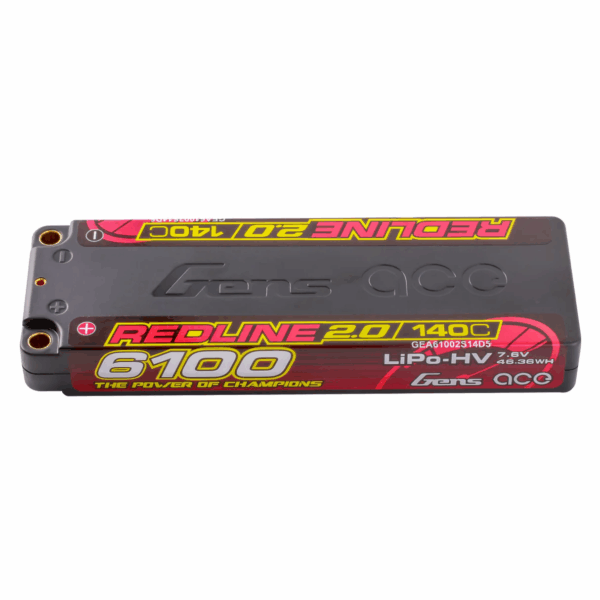 Gens ace Redline 2.0 Series 6100mAh 2S 7.6V 140C HardCase HV Lipo