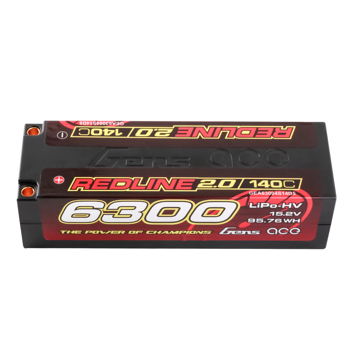 Gens Ace Redline 2.0 6300mAh 4S 15.2V 140C HardCase HV Lipo