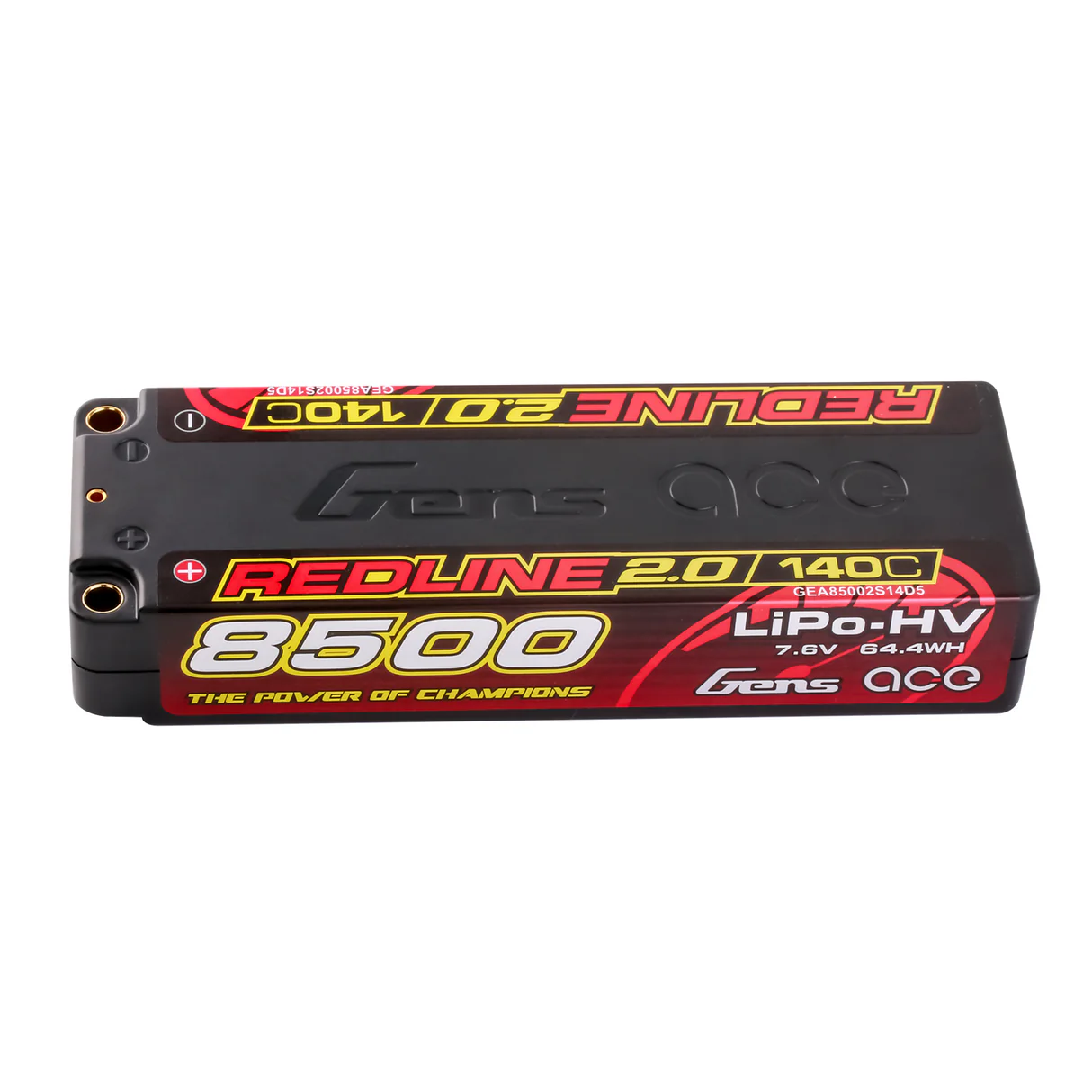 Gens ace Redline 2.0 Series 8500mAh 2S 7.6V 140C HardCase HV Lipo