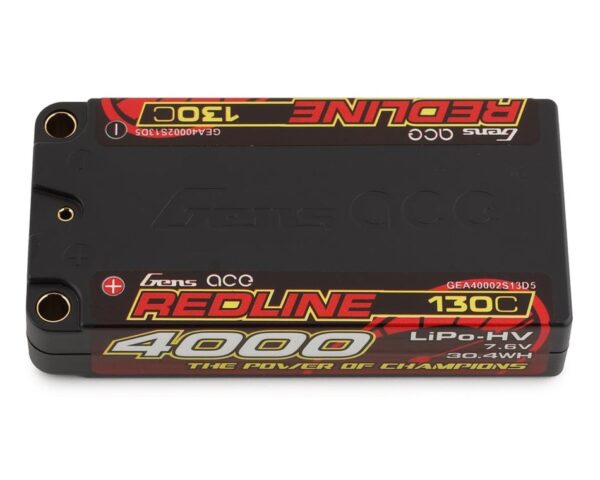 Gens ace Redline Series 4000mAh 2S1P 7.6V 130C HardCase HV Lipo