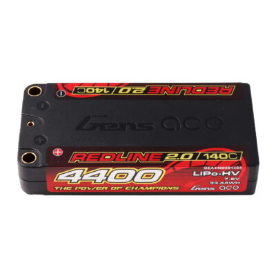 Gens ace Redline 2.0 Series 4400mAh 2S1P 7.6V 140C HardCase HV Lipo